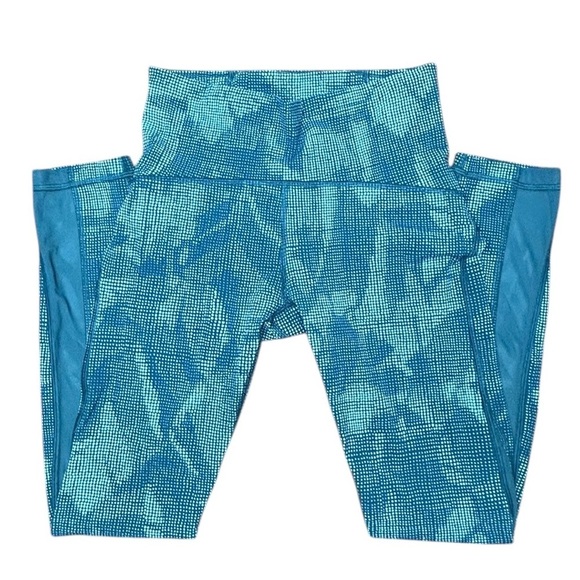 Lululemon Speed Up Tight Leggings Illusion Tidal Teal Bermuda Teal Size 4 - Picture 2 of 10